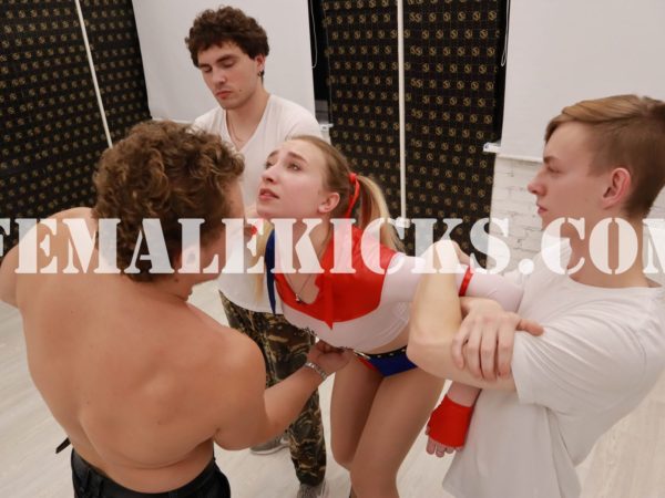 6 hard punches to Jessica's stomach